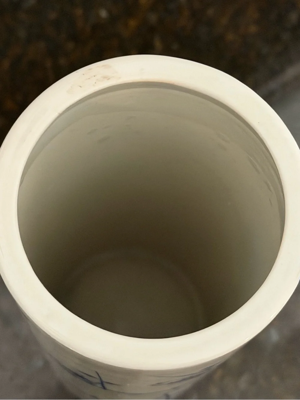 Vintage Asahi Japan Hand-Painted Porcelain Cylinder Vase | Japandi Chinoiserie